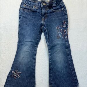 GAP Kids Jeans Toddler Size 4 Blue Denim Stretch Flare Embellished